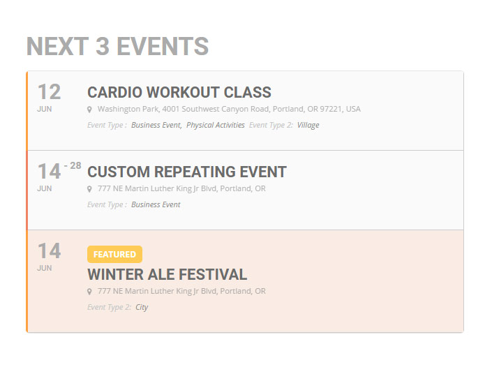 event lists ext myeventon myeventon
