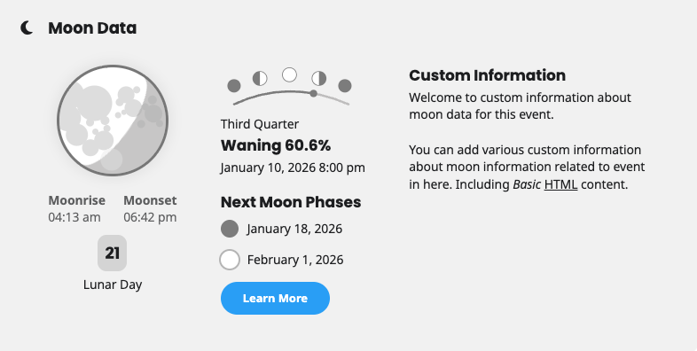Moon Data - EventON